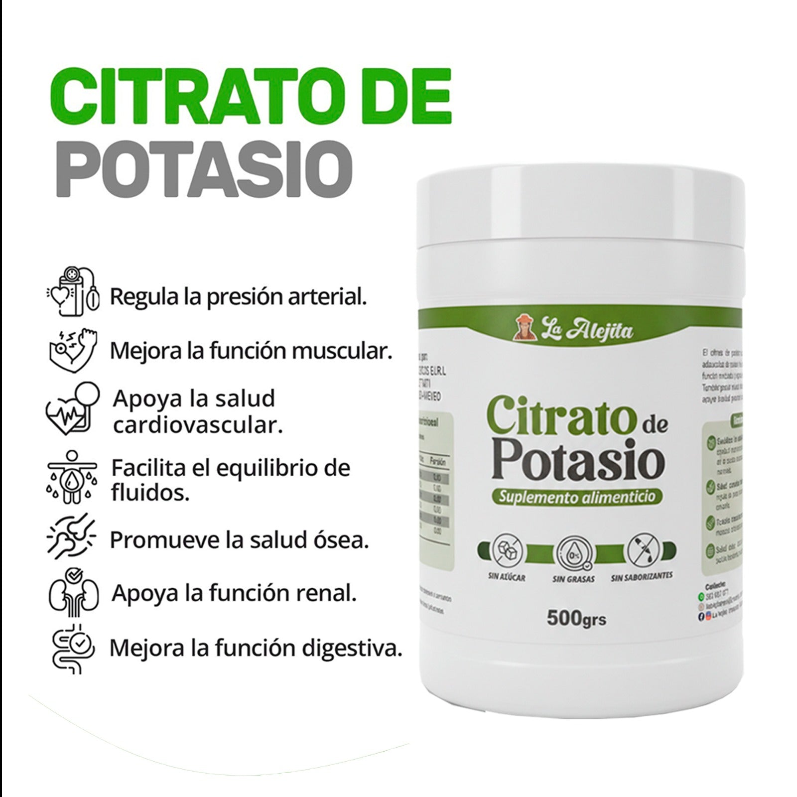 CITRATO DE POTASIO (RENDIMIENTO DIARIO)